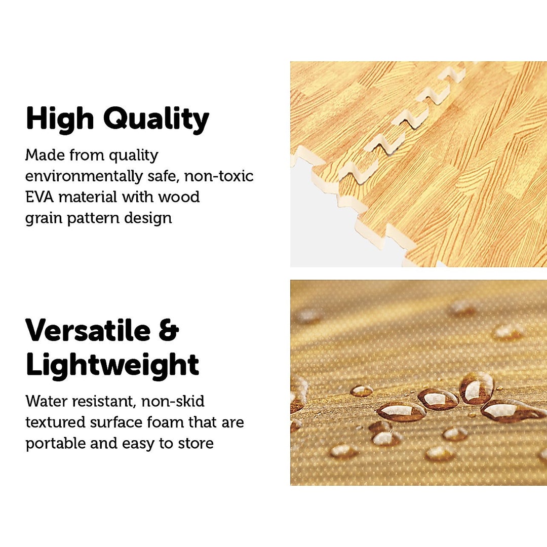 Eva Foam | Gym Flooring Puzzle Mats - Wood Style - Fitness Hero Brand new
