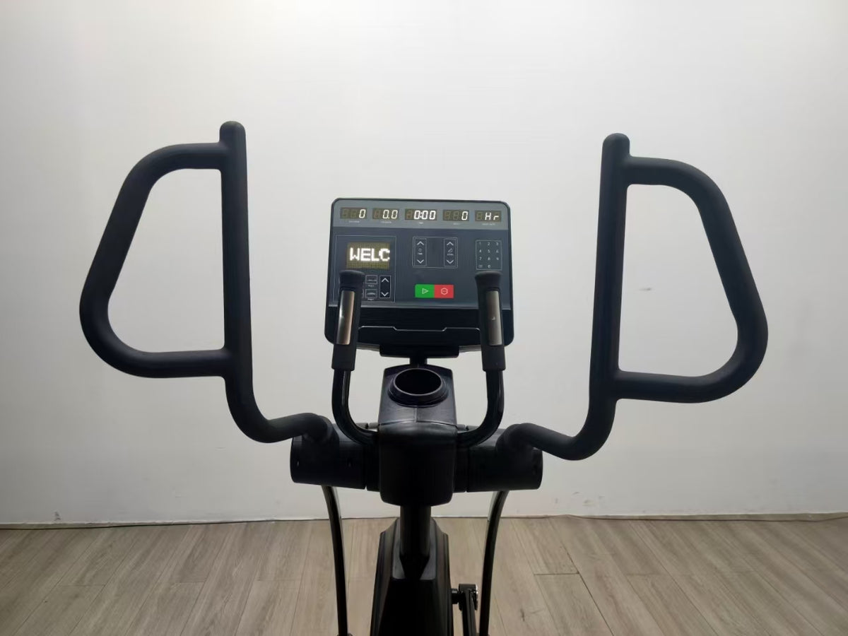 Commercial front-drive elliptical trainer by Reload with LED console