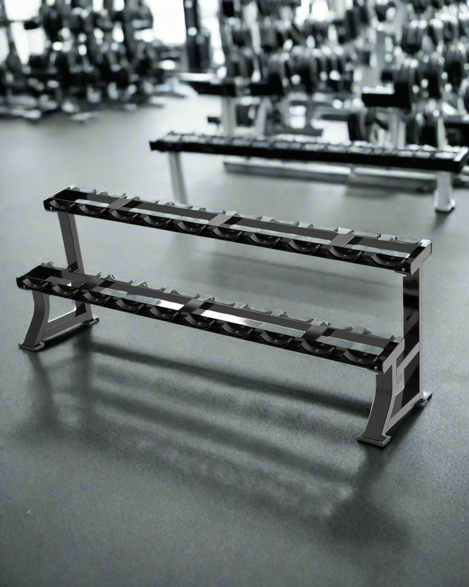 10 Pair Round Dumbbells Rack [Raptor Series] Setup in gym