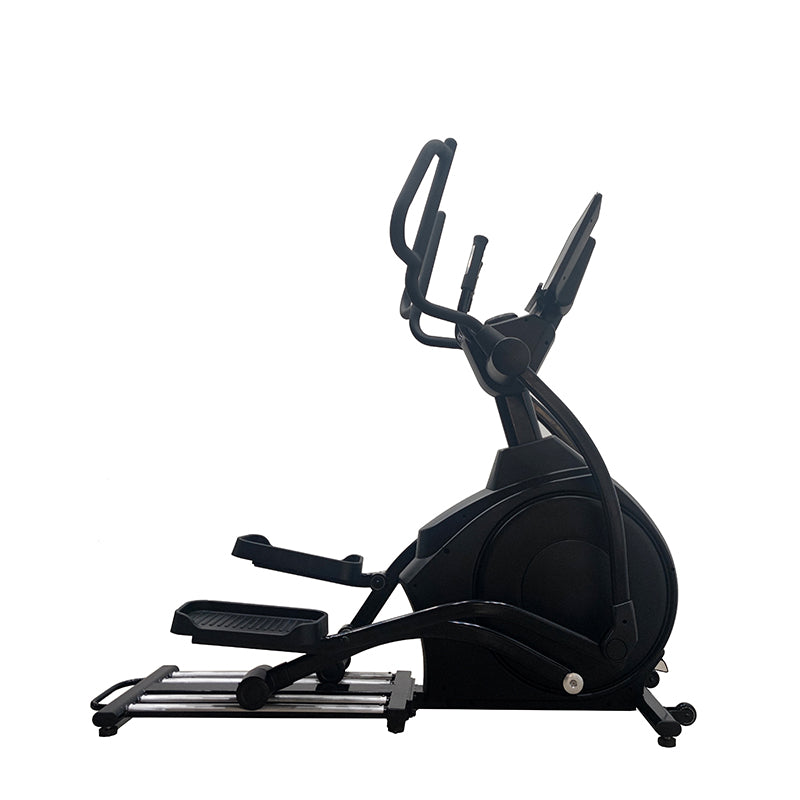 Reload Elliptical showing ergonomic handles and large anti-slip pedals
