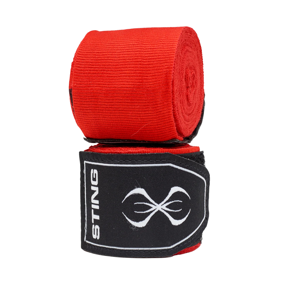 Black elastic hand wraps with hook-and-loop closure and thumb loop.