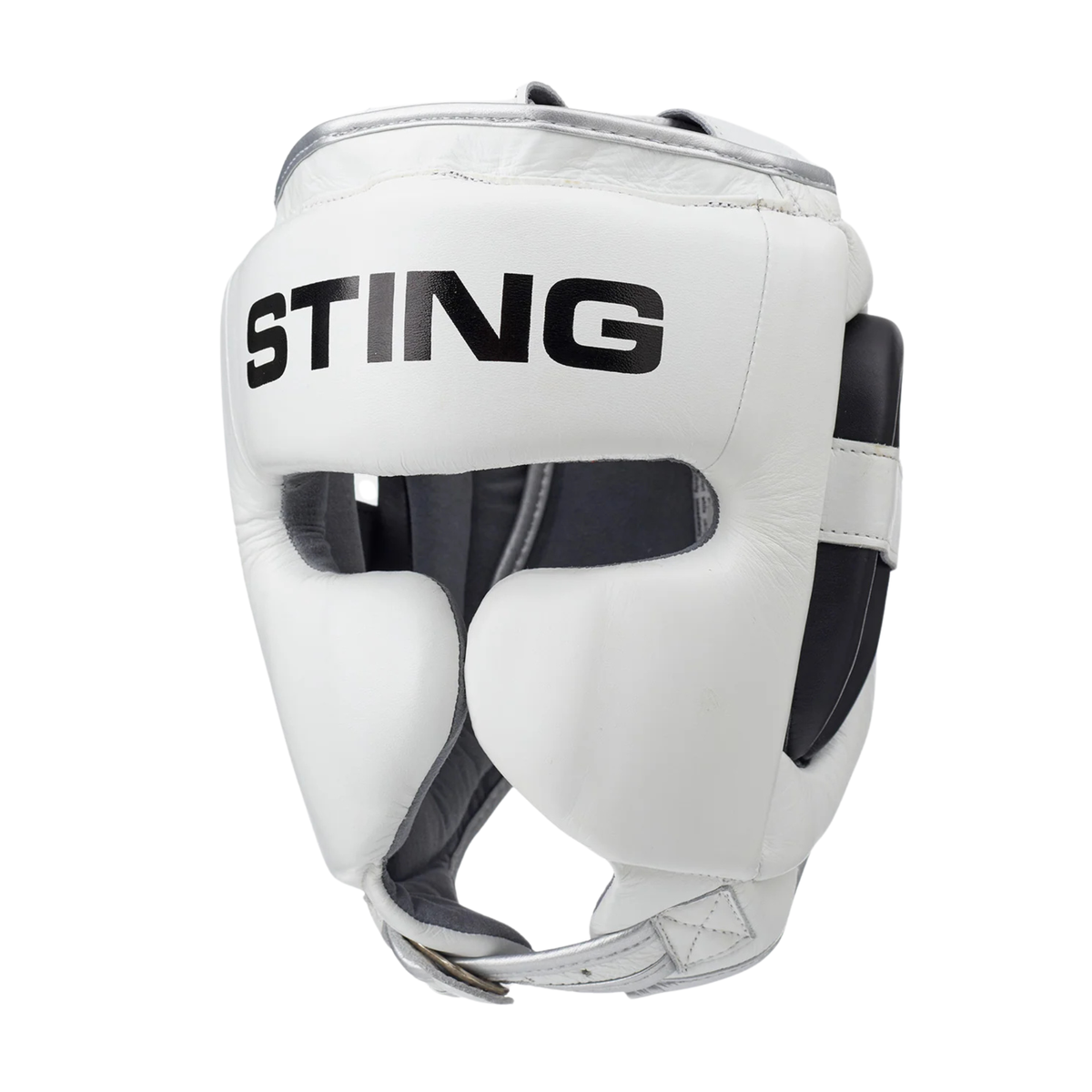 Sting Viper Gel Full Face Head Guard with Gel Fusion padding and premium leather construction for boxing and sparring protection