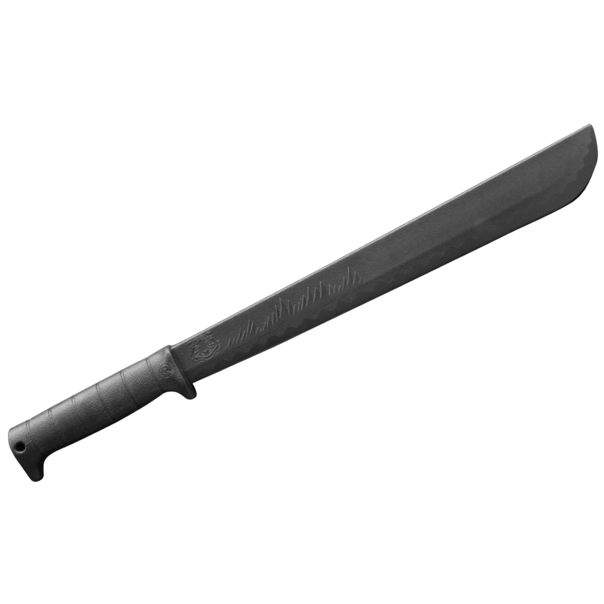 Black 60cm polypropylene training machete for martial arts weapons training and controlled drills.