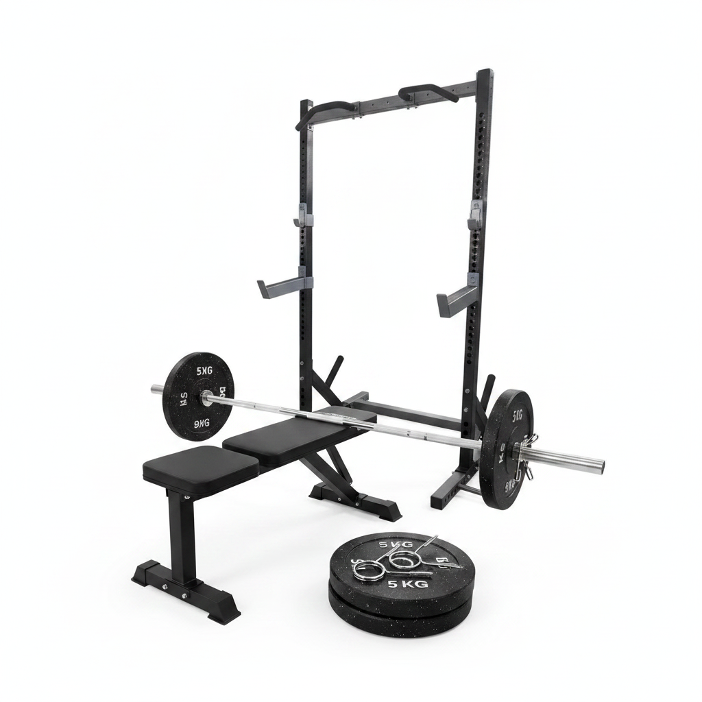 Power Rack &amp; Bumper Plate Home Gym Package [Package 15]