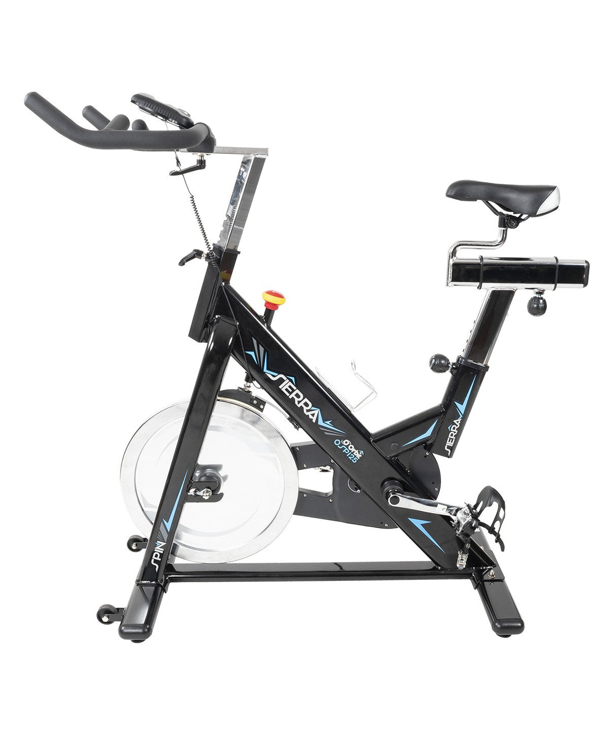 Sierra Spin Bike with 13kg flywheel and adjustable seat and handlebars.