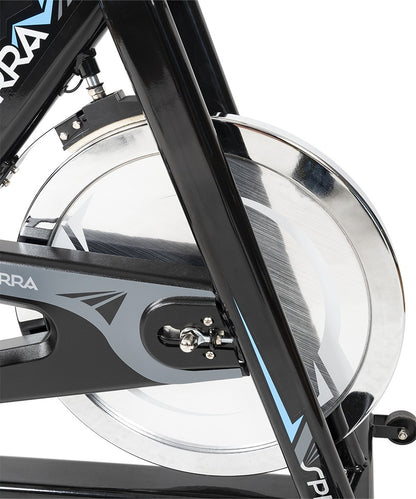 Sierra Spin Bike with 13kg flywheel and adjustable seat and handlebars.
