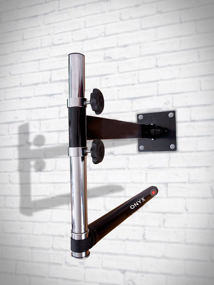 360° rotating combat reflex trainer bar on wall mount improving punch speed and coordination
