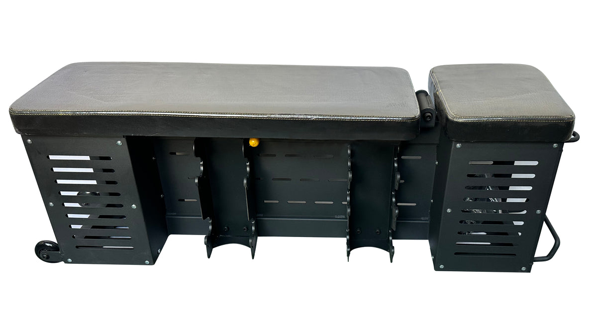 Reload all-in-one adjustable gym bench with built-in storage