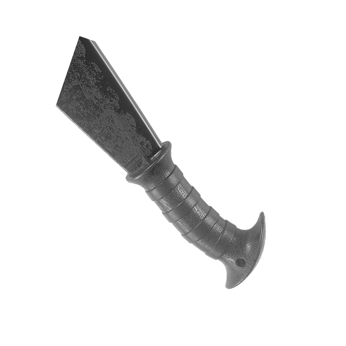 Black polypropylene barong training sword with curved blade profile for martial arts forms and controlled practice.