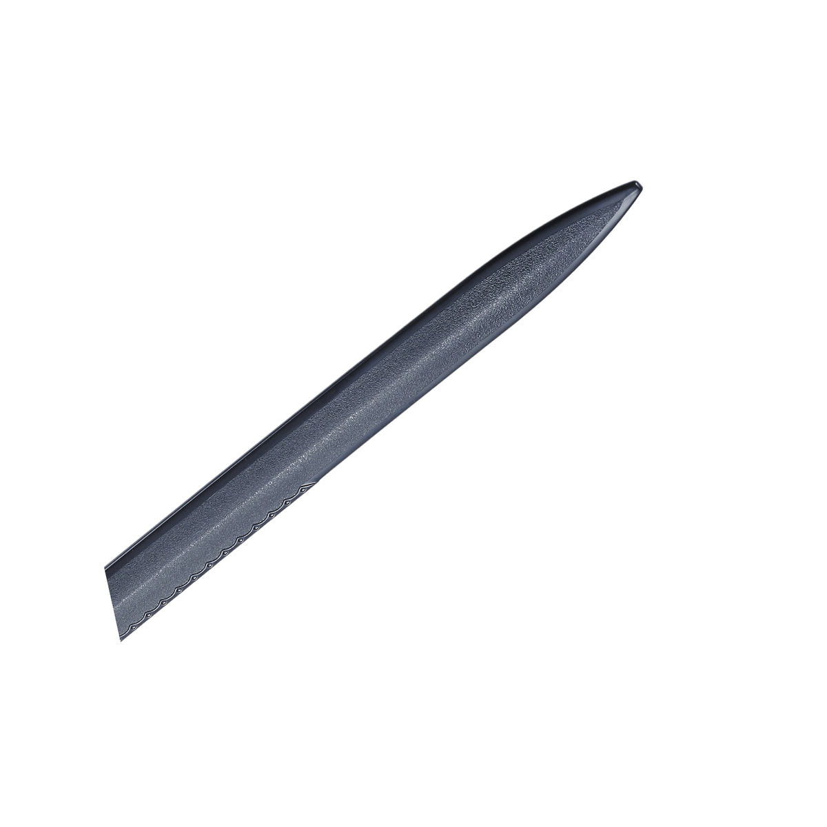 Black polypropylene khanda training sword with long blade profile for martial arts forms and controlled practice.