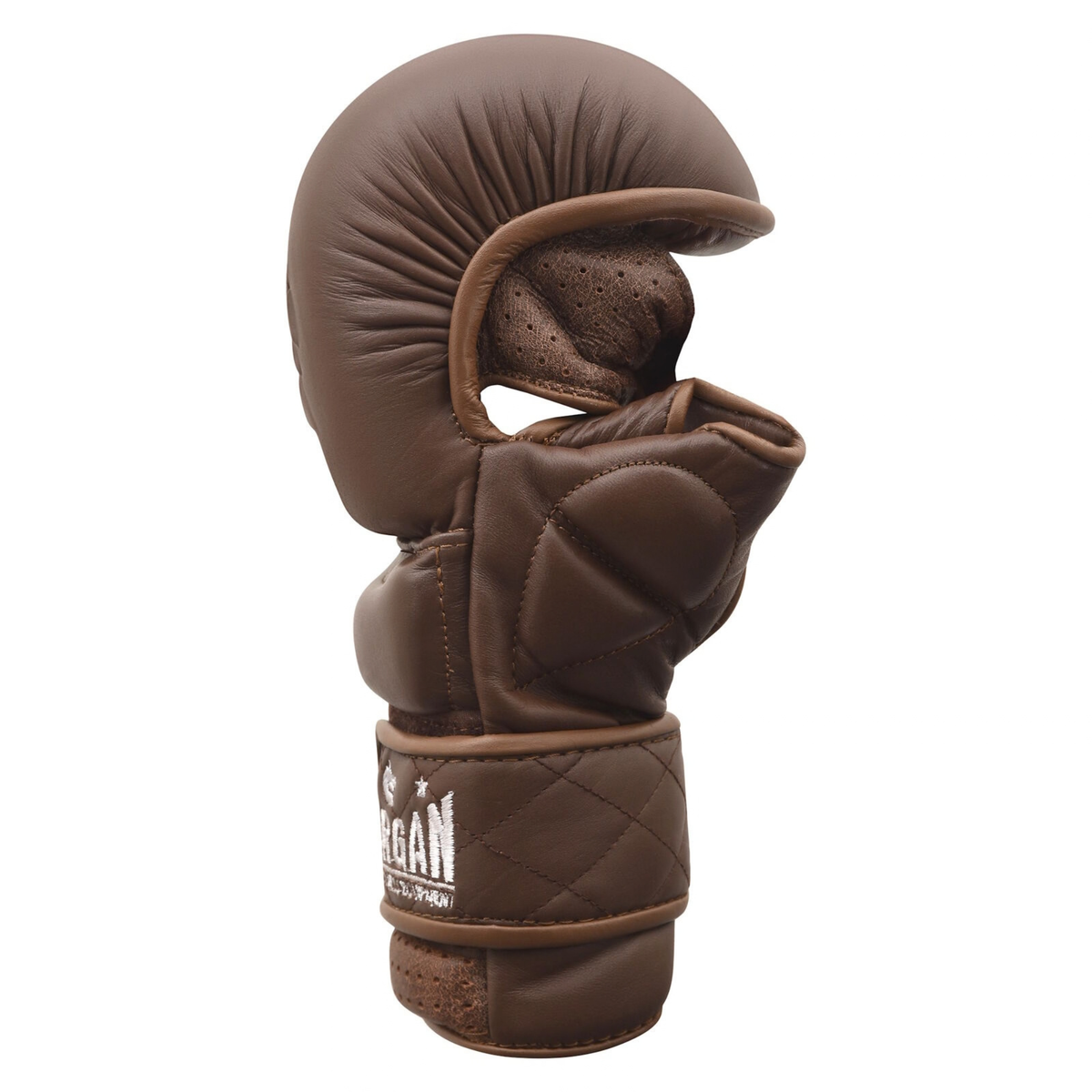 Morgan 1918 Heritage MMA sparring glove side - wide hook-and-loop wrist strap