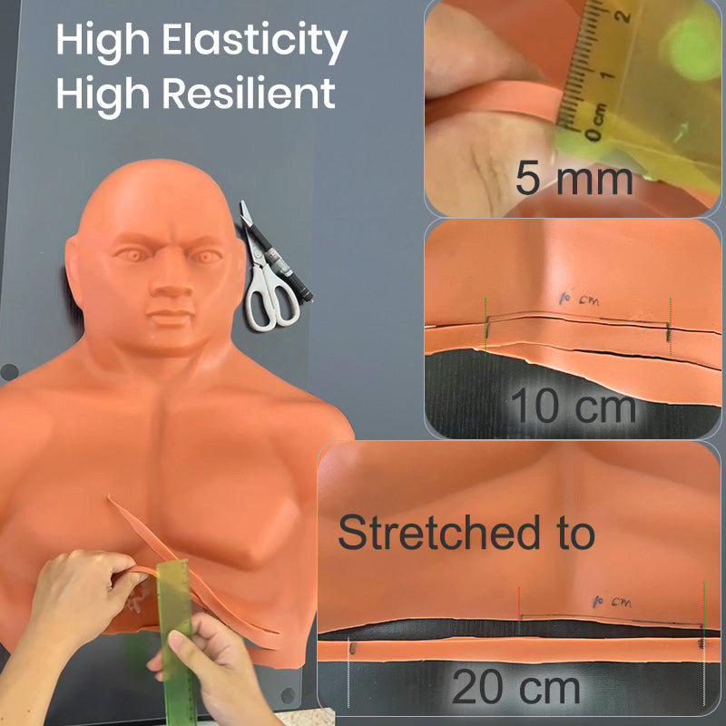 High-density urethane foam interior in punching dummy