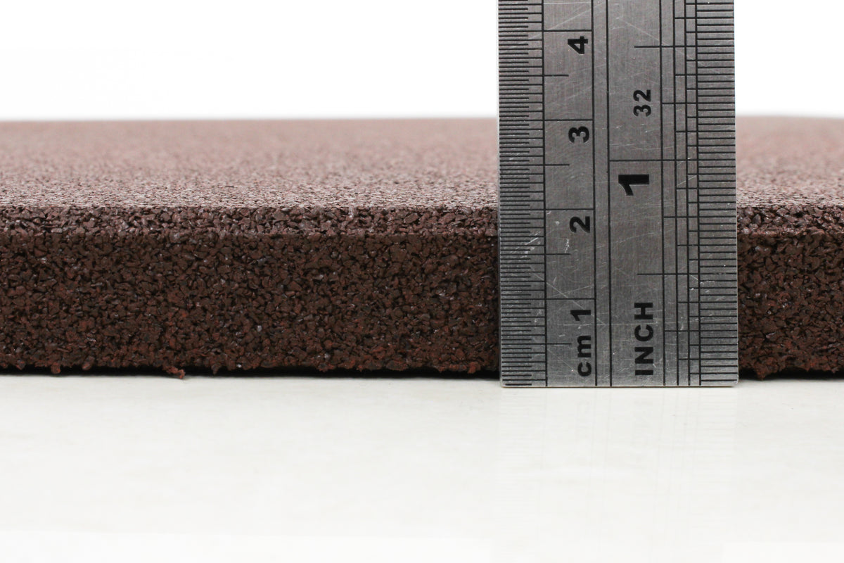 Red Rubber Gym Flooring Tile 2cm thickness