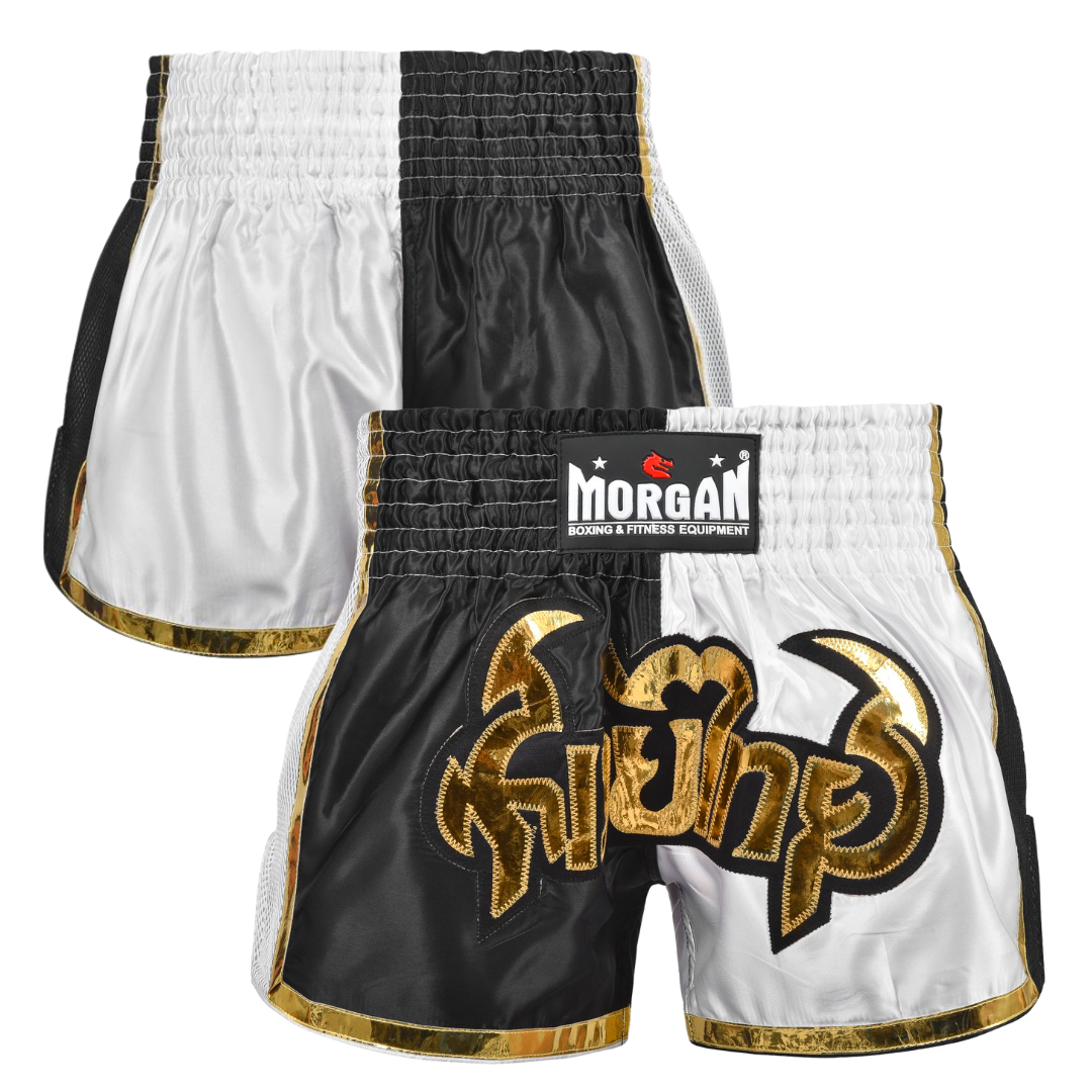 50/50 Muay Thai Shorts - Morgan front and back view