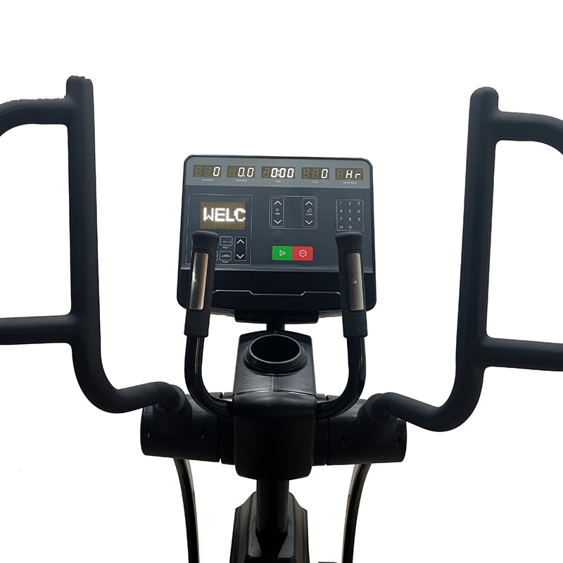 Commercial front-drive elliptical trainer by Reload with LED console
