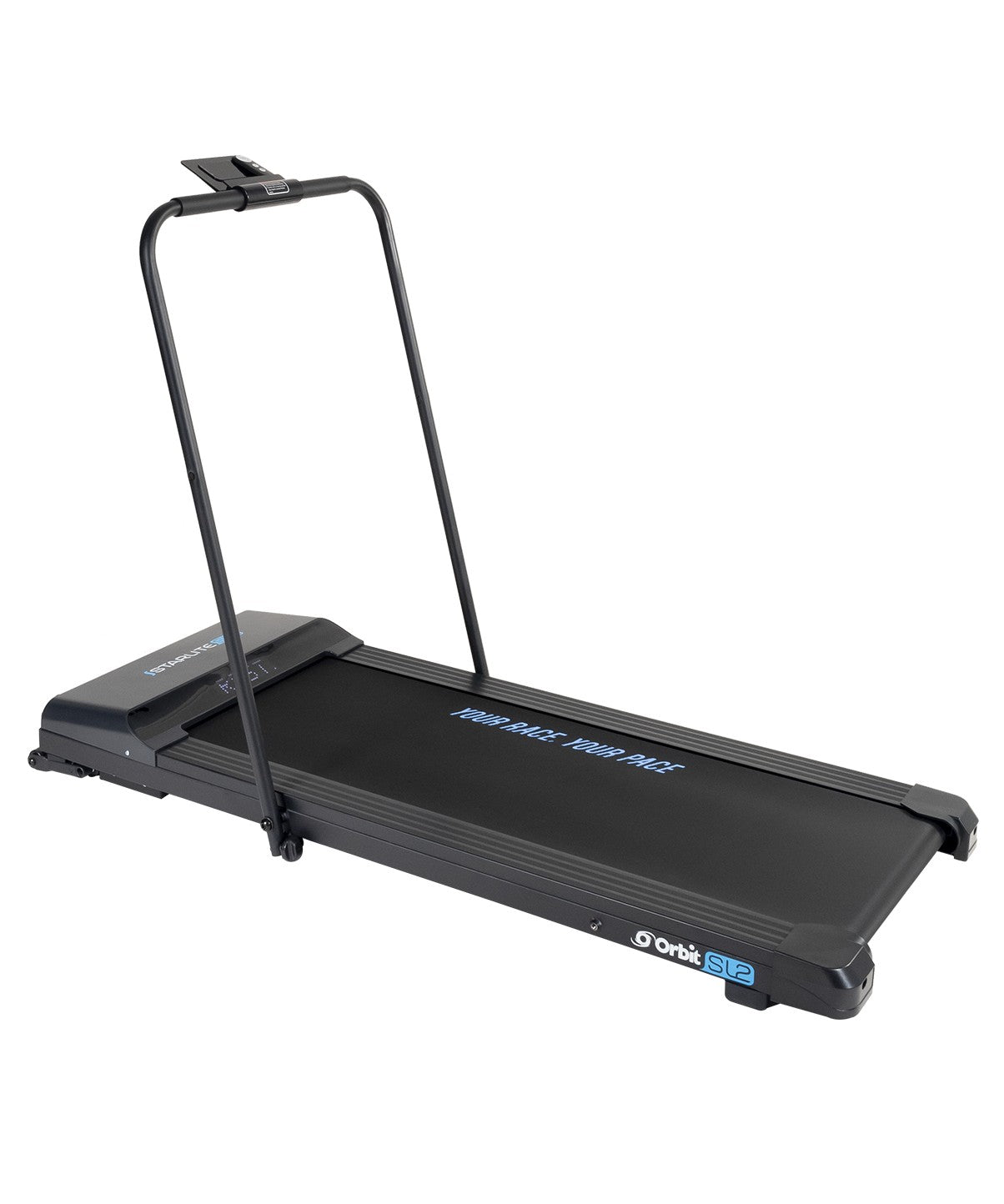 The Starlite SL2 Desk Treadmill is the perfect solution for integrating fitness into your home office or apartment. Its sleek black design, modern aesthetics, lightweight construction