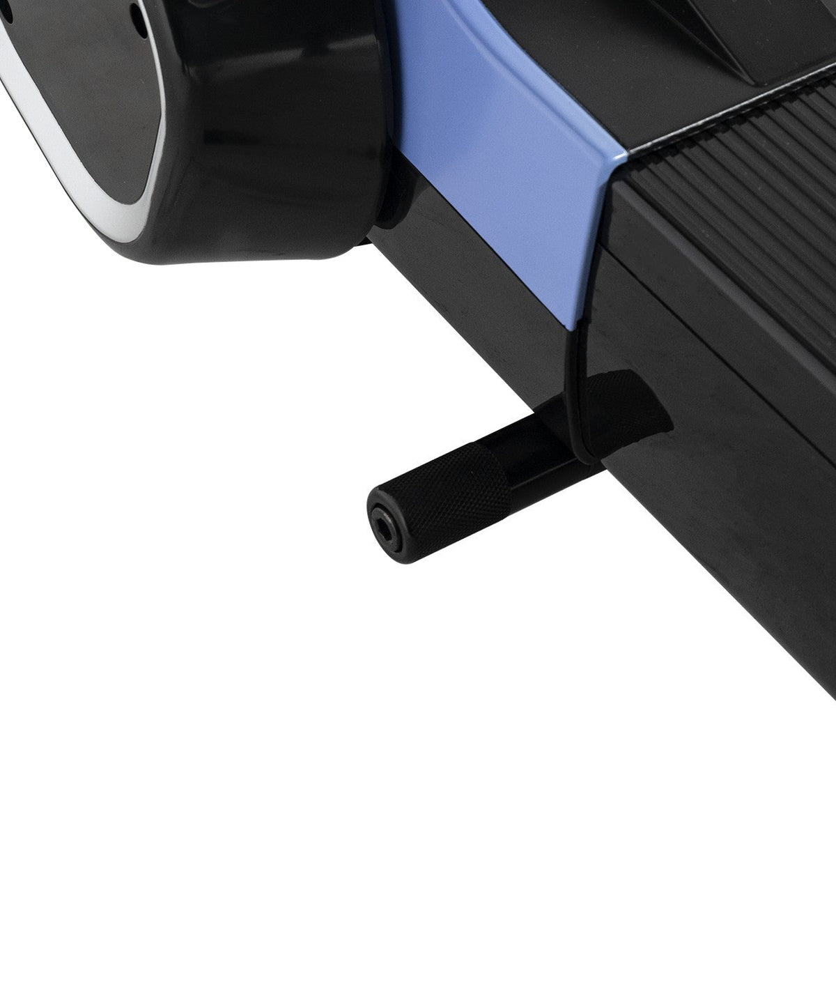 Shock absorption treadmill deck on the StarStrider SS450 for joint-friendly workouts. Safety feet