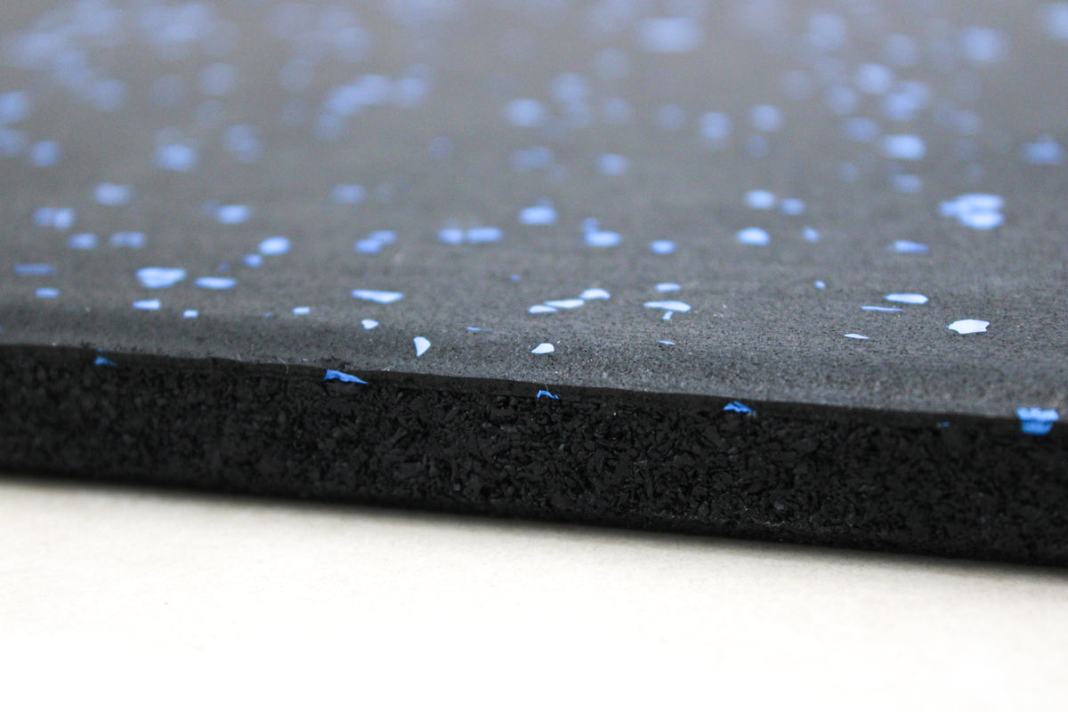 EPDM Blue Fleck Rubber Gym Flooring  15mm thickness