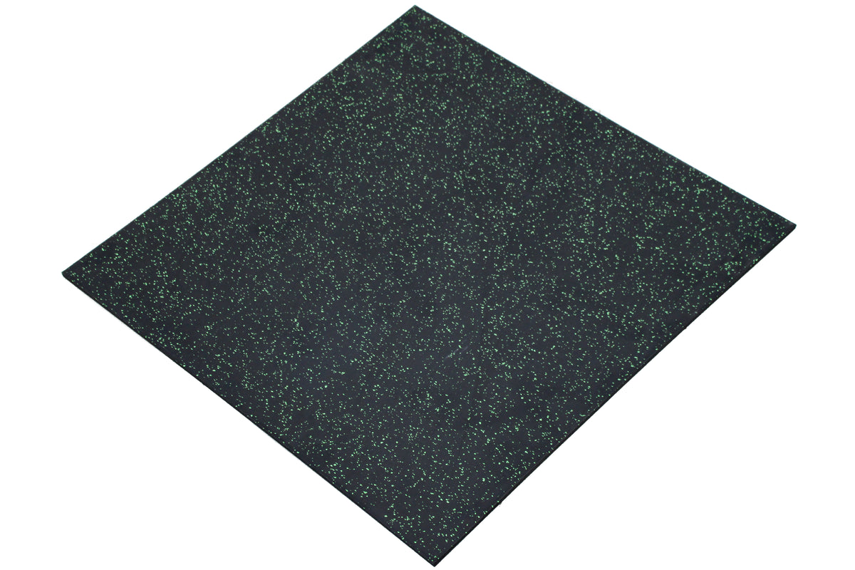EPDM Green Fleck Rubber Gym Flooring 1m x 15mm 