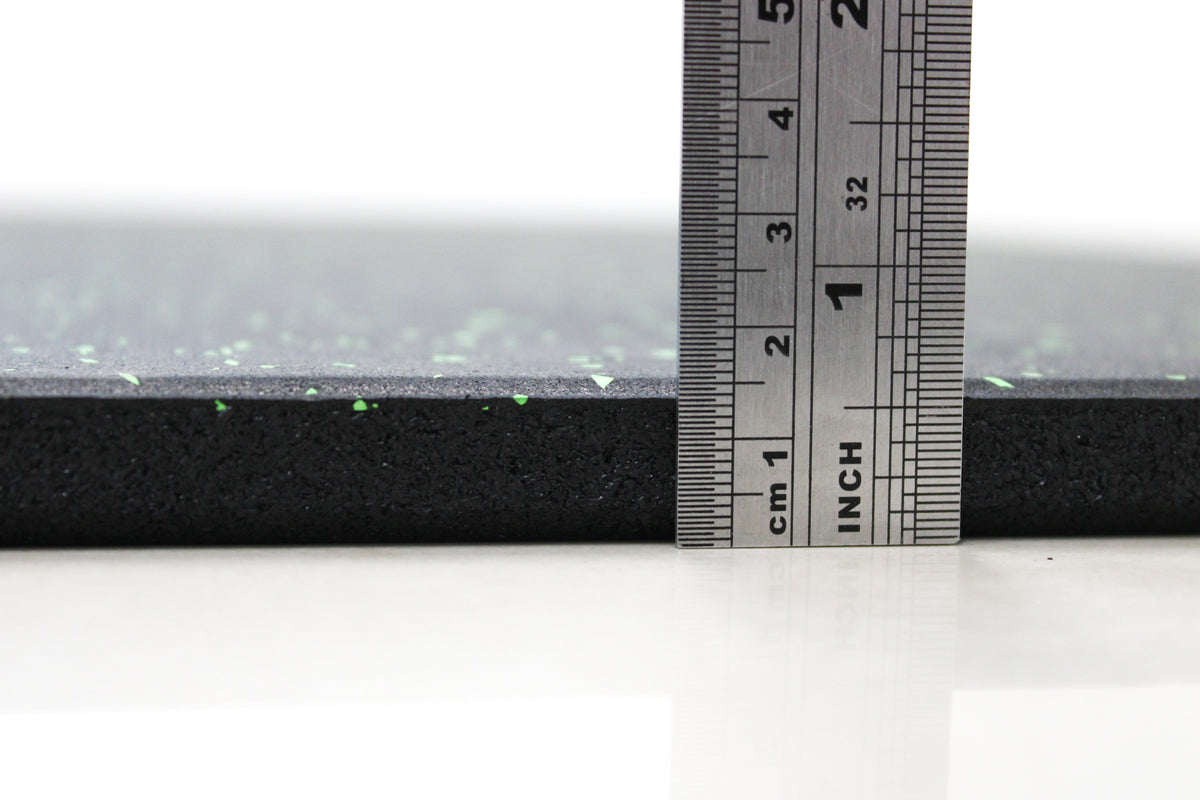 EPDM Green Fleck Rubber Gym Flooring 1.5cm thickness