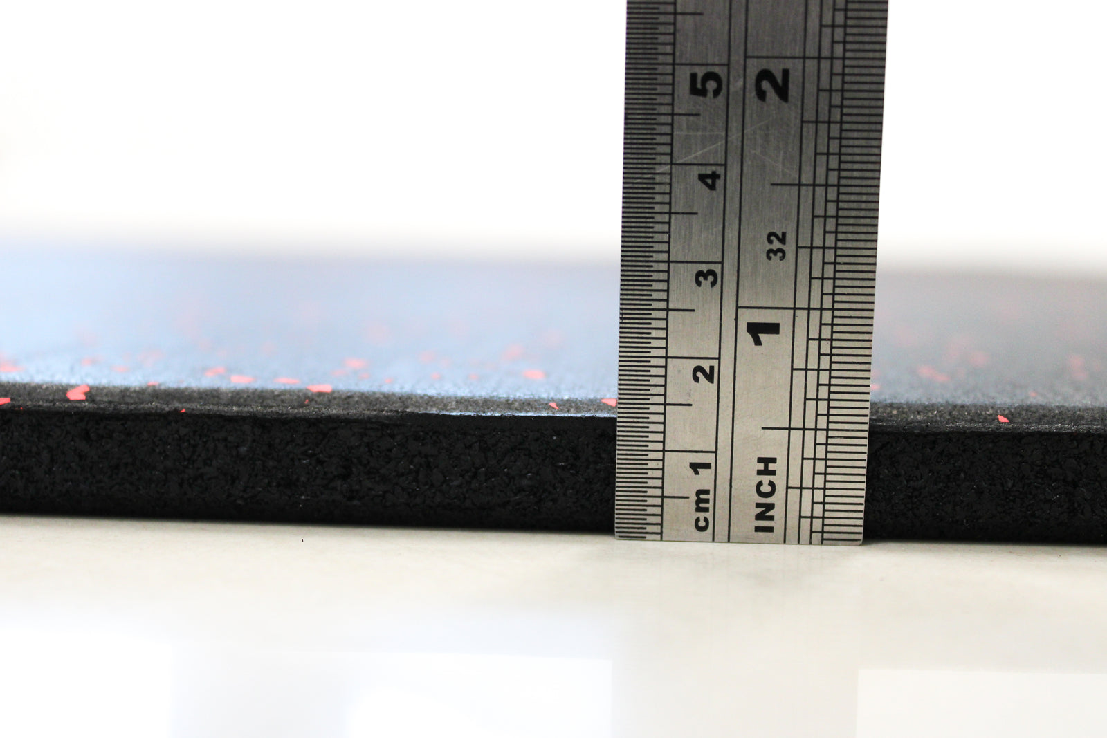 EPDM  Rubber Gym Flooring | Red Fleck  1m x 1m tile view