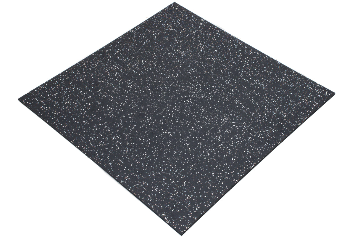Premium EPDM Rubber Gym Flooring  | White Fleck 1m x 1m