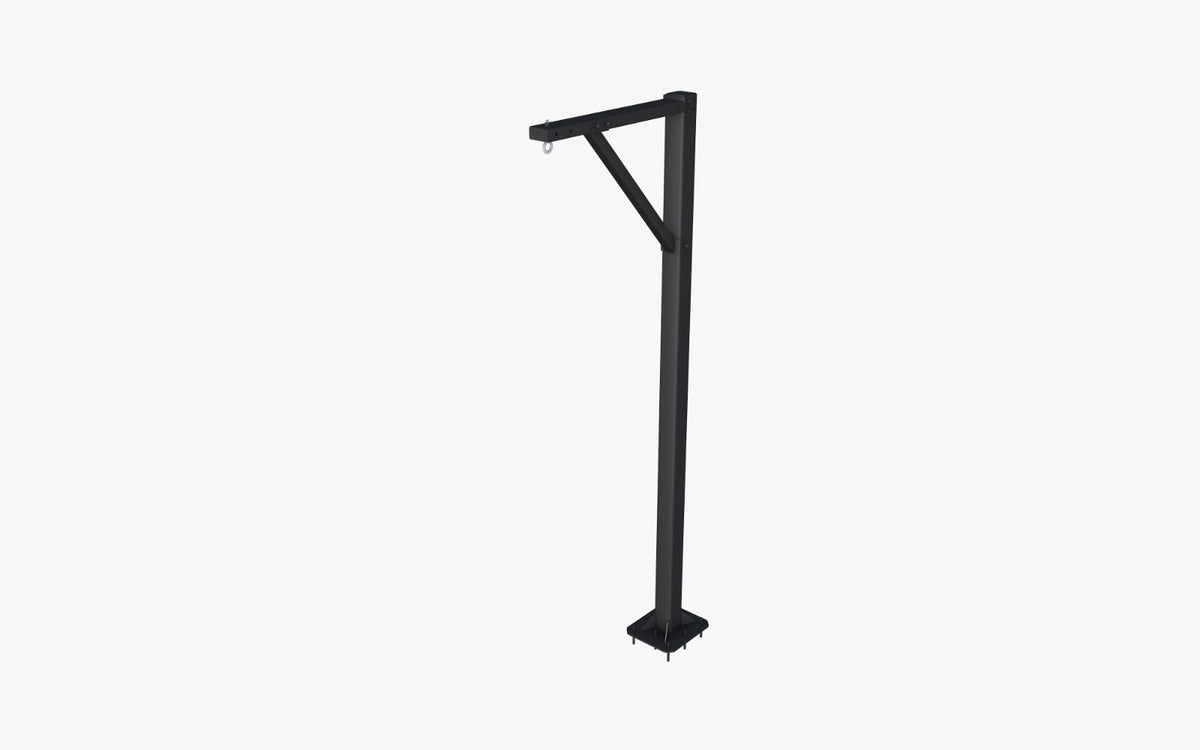Floor-mounted punching bag stand - heavy-duty boxing rack for commercial gyms