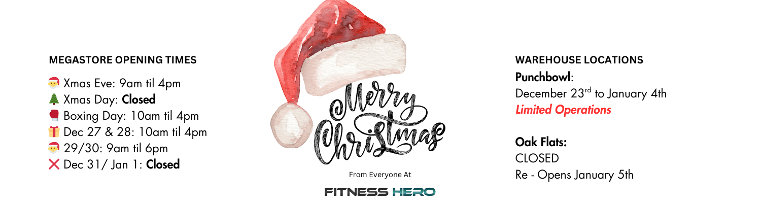 Christmas & New Year Opening Times For Fitness Hero Sydney