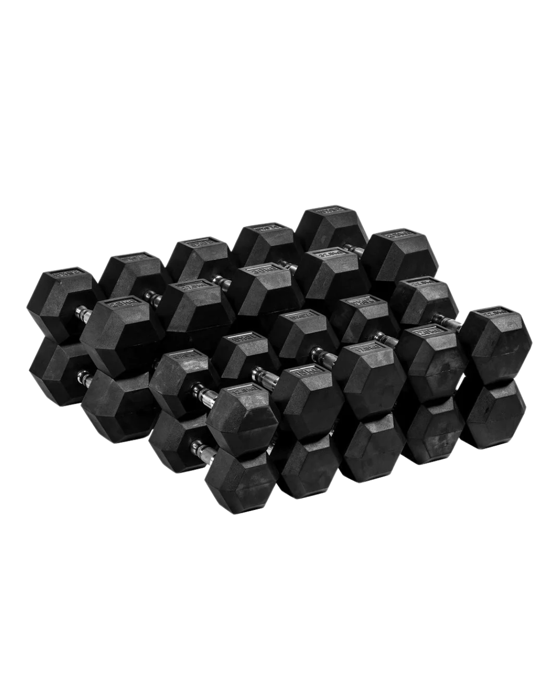 12 Pair Hex Dumbbell Set & Vertical Rack