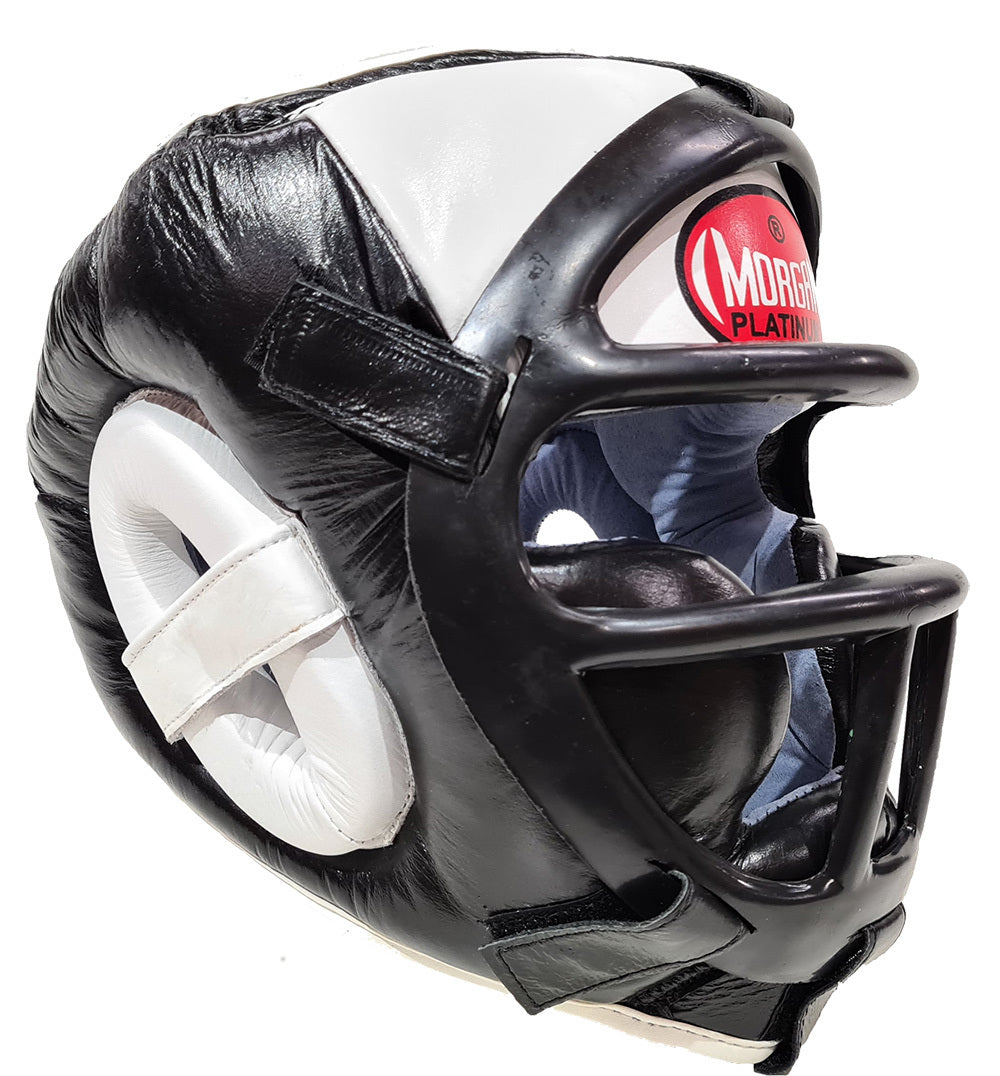 Morgan Leather Head Guard | Removable ABX Grill 