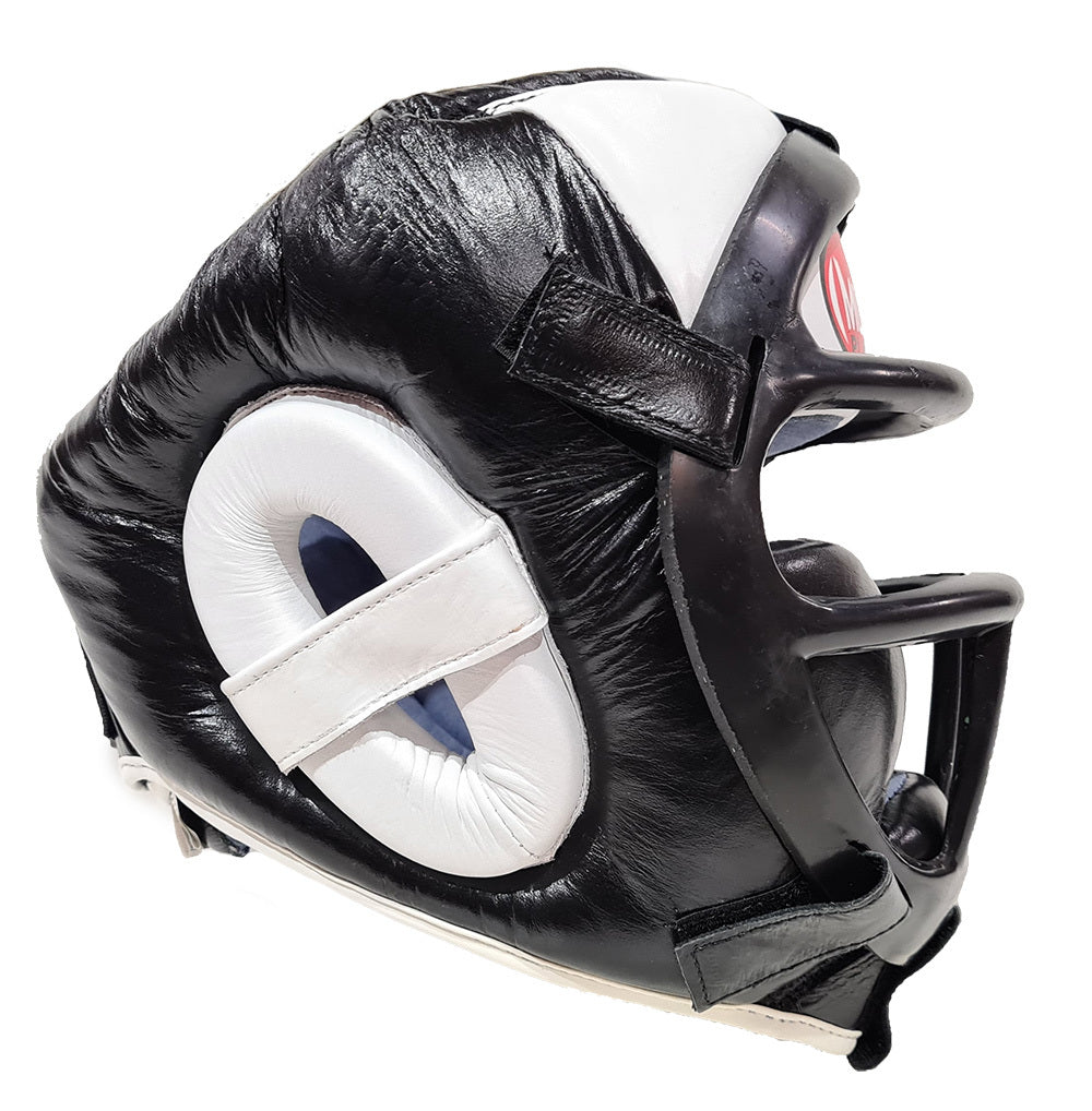 Morgan Leather Head Guard | Removable ABX Grill 
