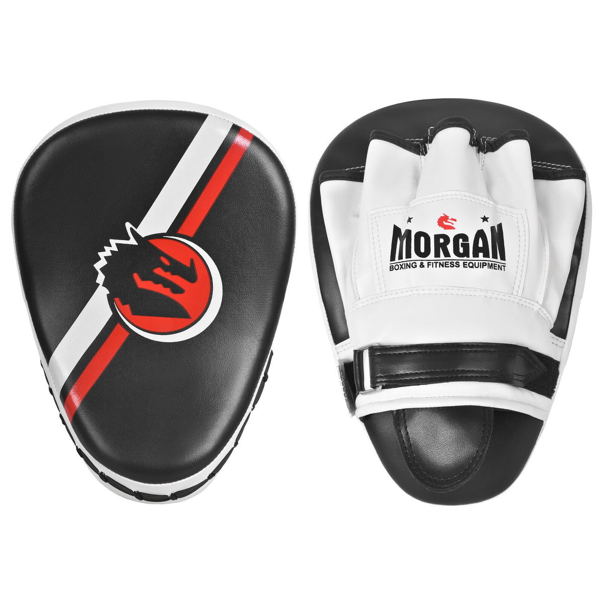 Morgan V2 Classic curved focus pads in black and fluro pink