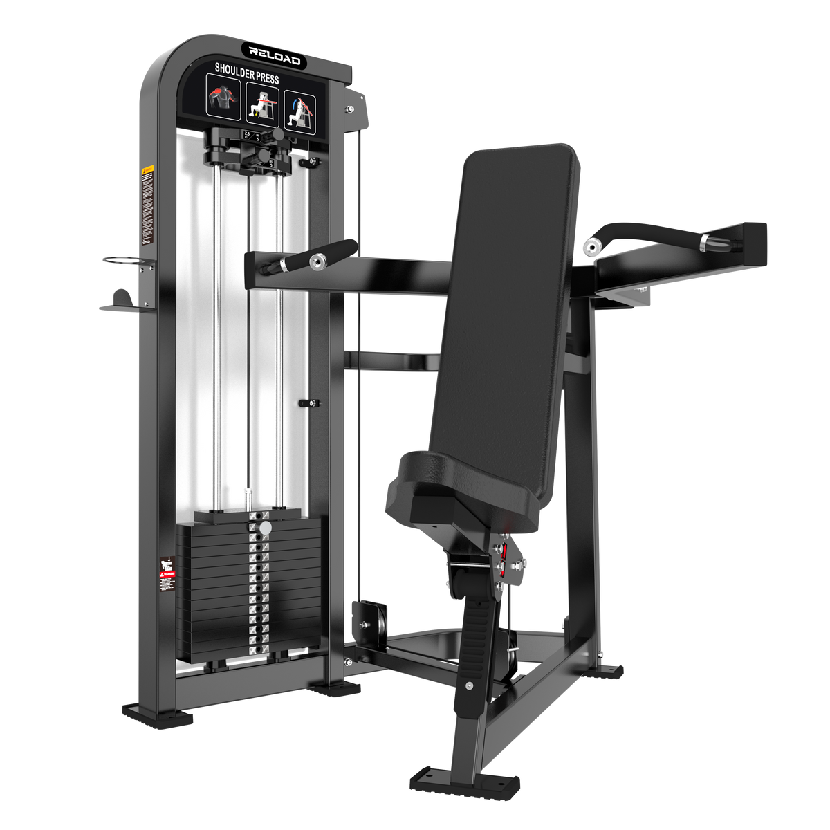 Reload HS-X Series shoulder press pin loaded machine HS04 - seated commercial overhead press