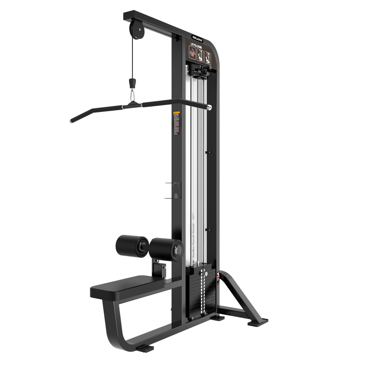 Reload HS-X Series lat pulldown pin loaded machine HS07 - commercial cable lat pulldown with thigh hold