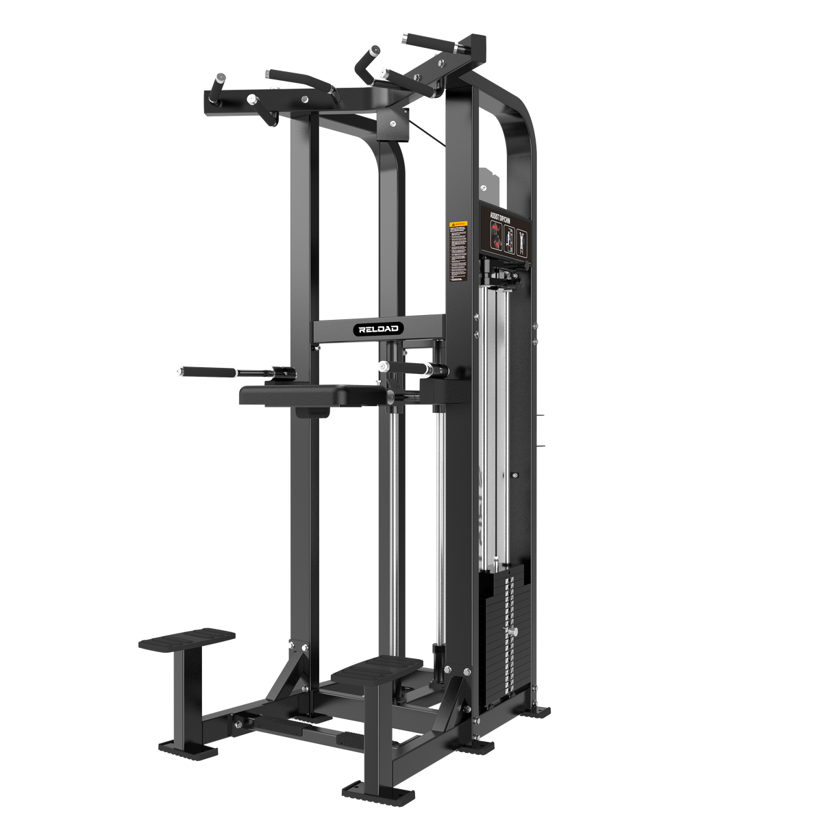 Reload HS-X Series assisted dip and chin up pin loaded machine HS11 - counterweighted commercial dip chin station
