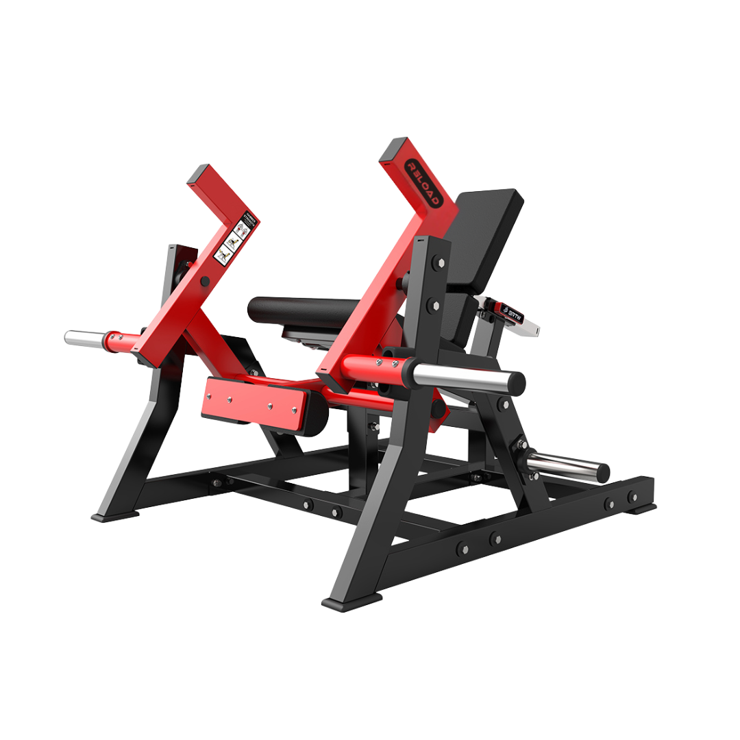 &quot;Plate-loaded seated leg extension machine for commercial gyms&quot;
