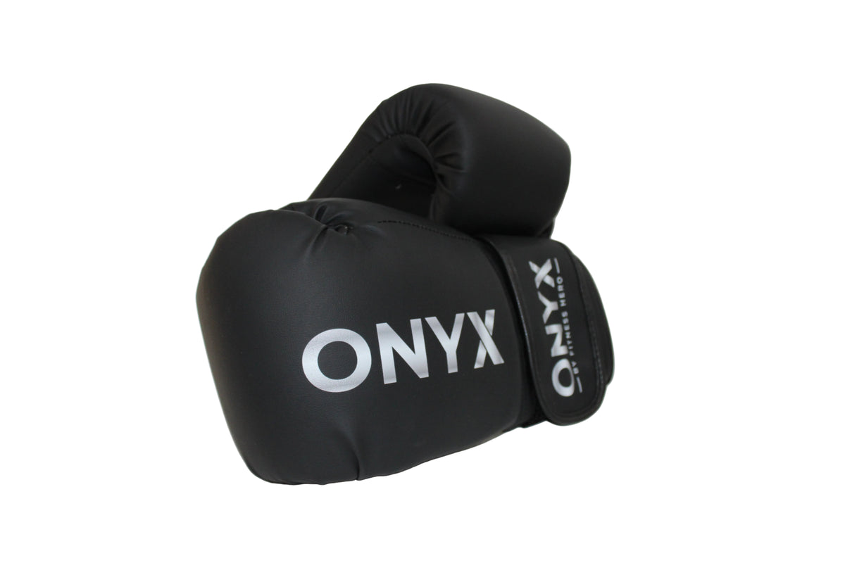 Onyx Premium boxing glove by Fitness Hero black colour