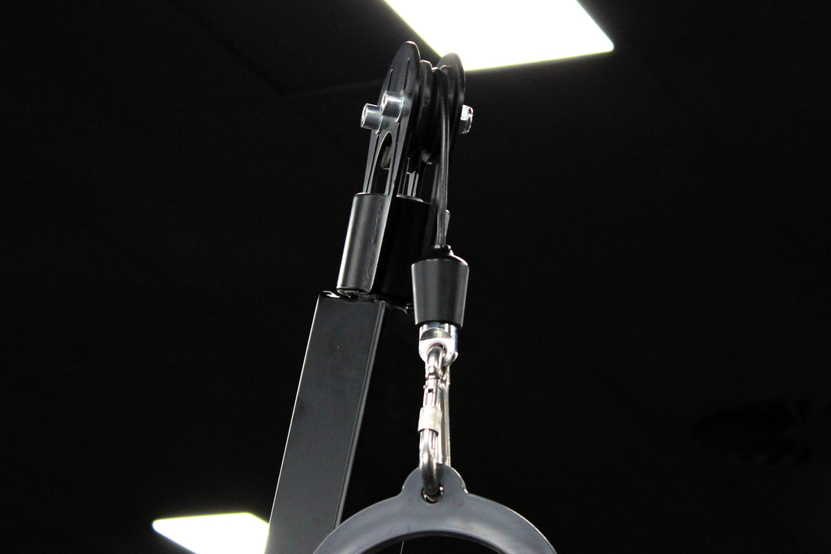 Dual cable Crossover fitness hero Multi Functional Trainer gym weightlifting bodybuilding equipment - Matte Black finish