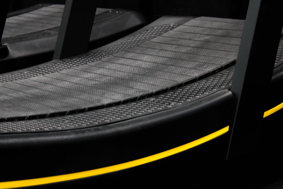 Reload Pro X-Series Curved Treadmill nylon belt close up