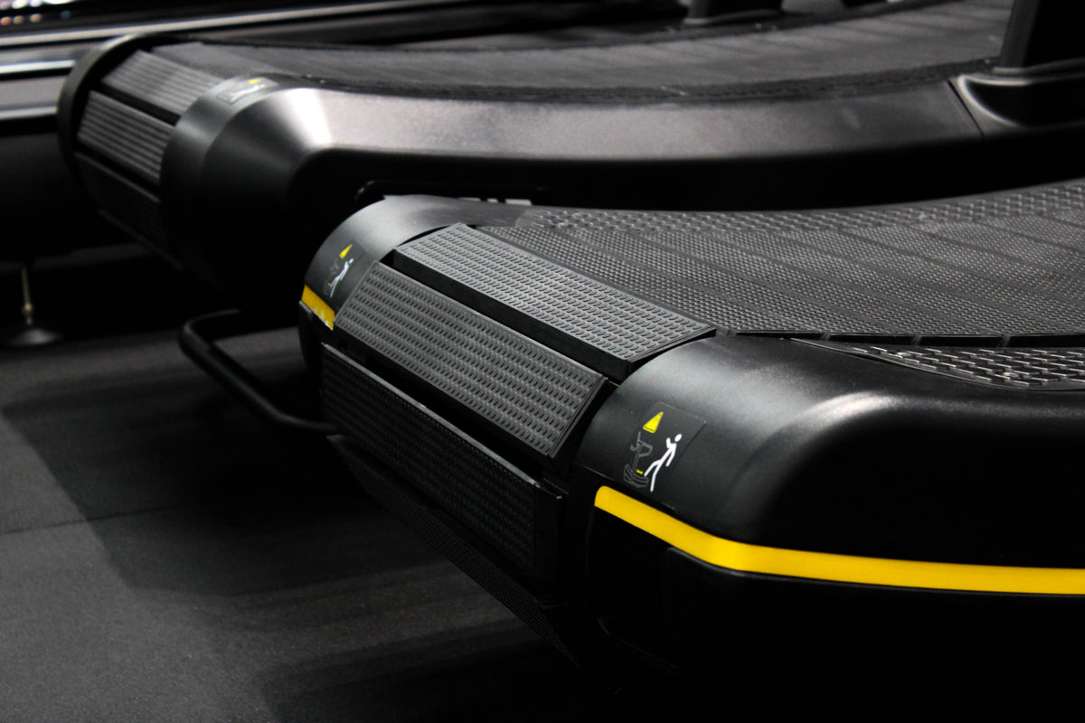 Reload Pro X-Series Curved Treadmill nylon belt close up