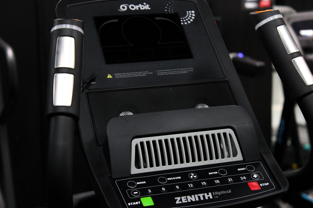 Self-generating elliptical cross trainer with built-in fan and USB port