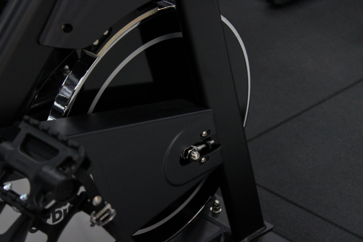 orbit velo spin bike cardio gym equipment close up