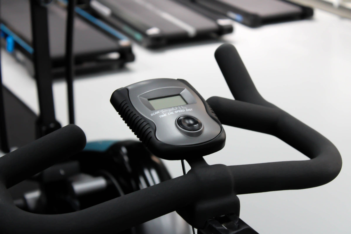 Orbit sierra spin bike cardio gym equipment close up