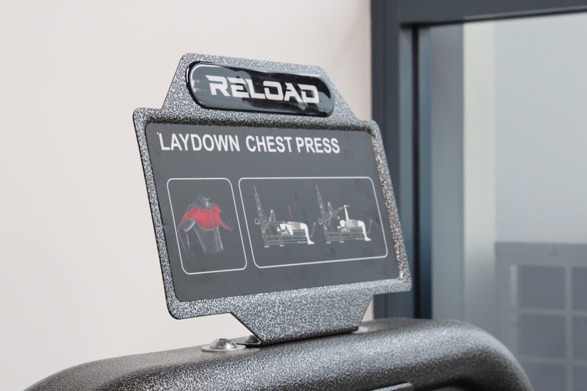 Vortex lay down chest press plate loaded weightlifting gym equipment