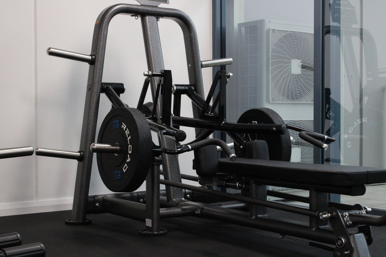 Vortex lay down chest press plate loaded weightlifting gym equipment