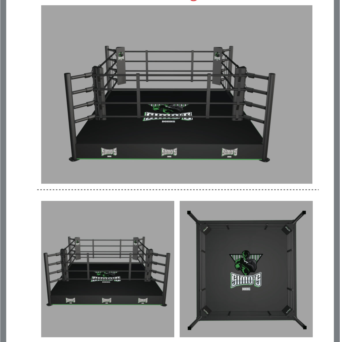 Digital Version of a customers custom boxing ring