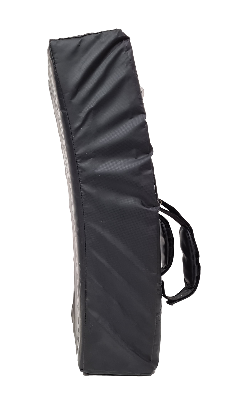 Morgan B2 Bomber curved strike shield side profile showing 17cm foam