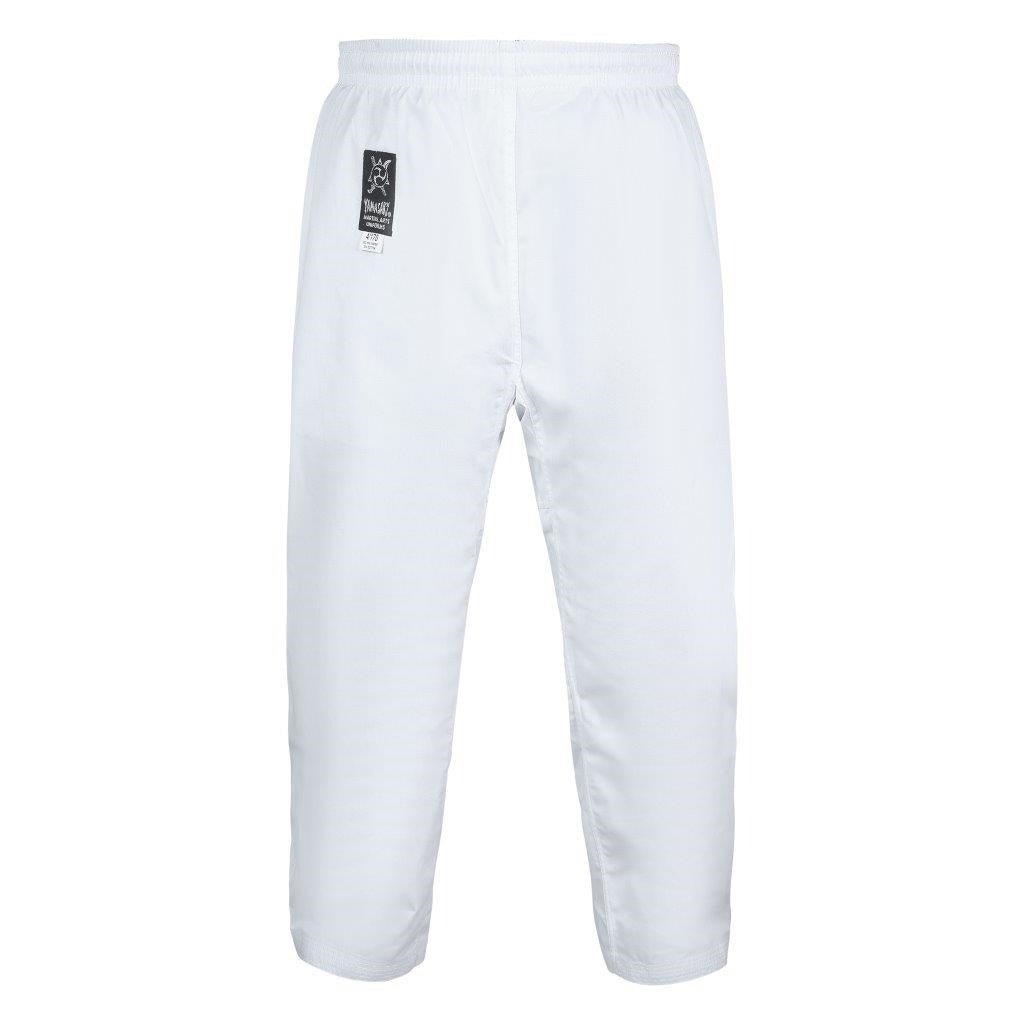 Yamasaki Pro white karate gi sleeve cuff stitching detail