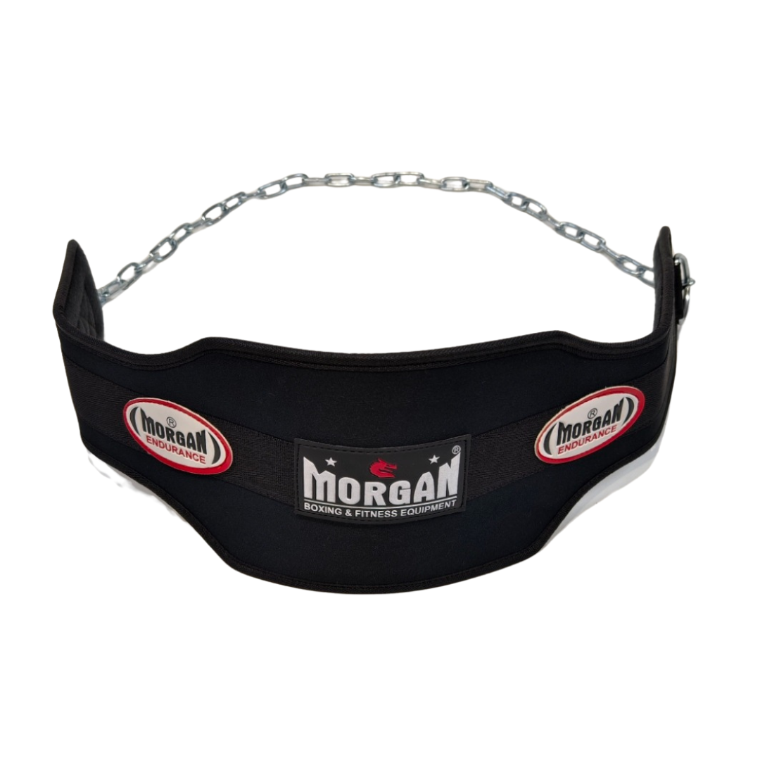 Morgan Neoprene Endurance Dipping Belt, chain and carabiner detail