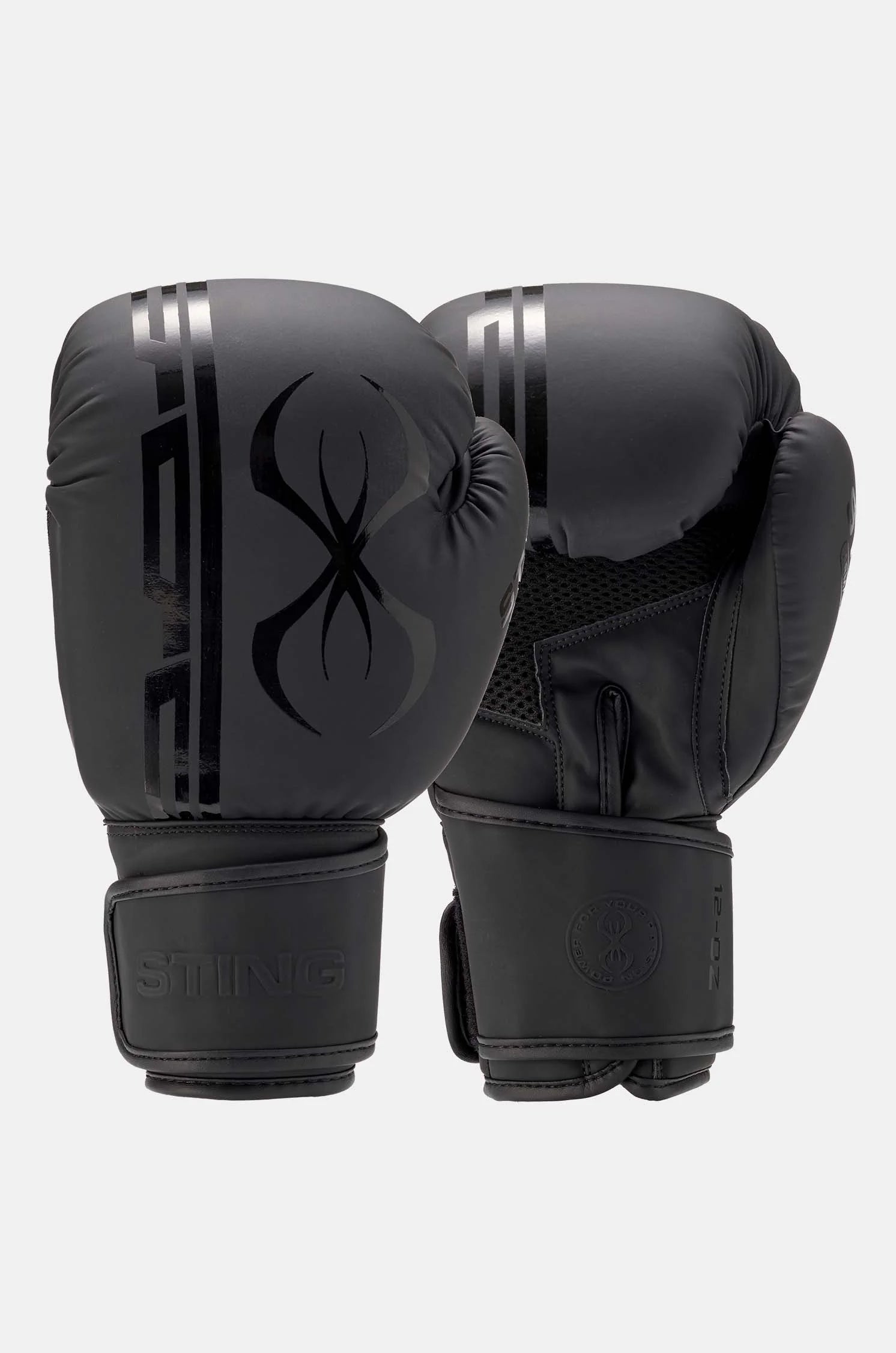 sting armaplus boxing gloves matte black training gloves